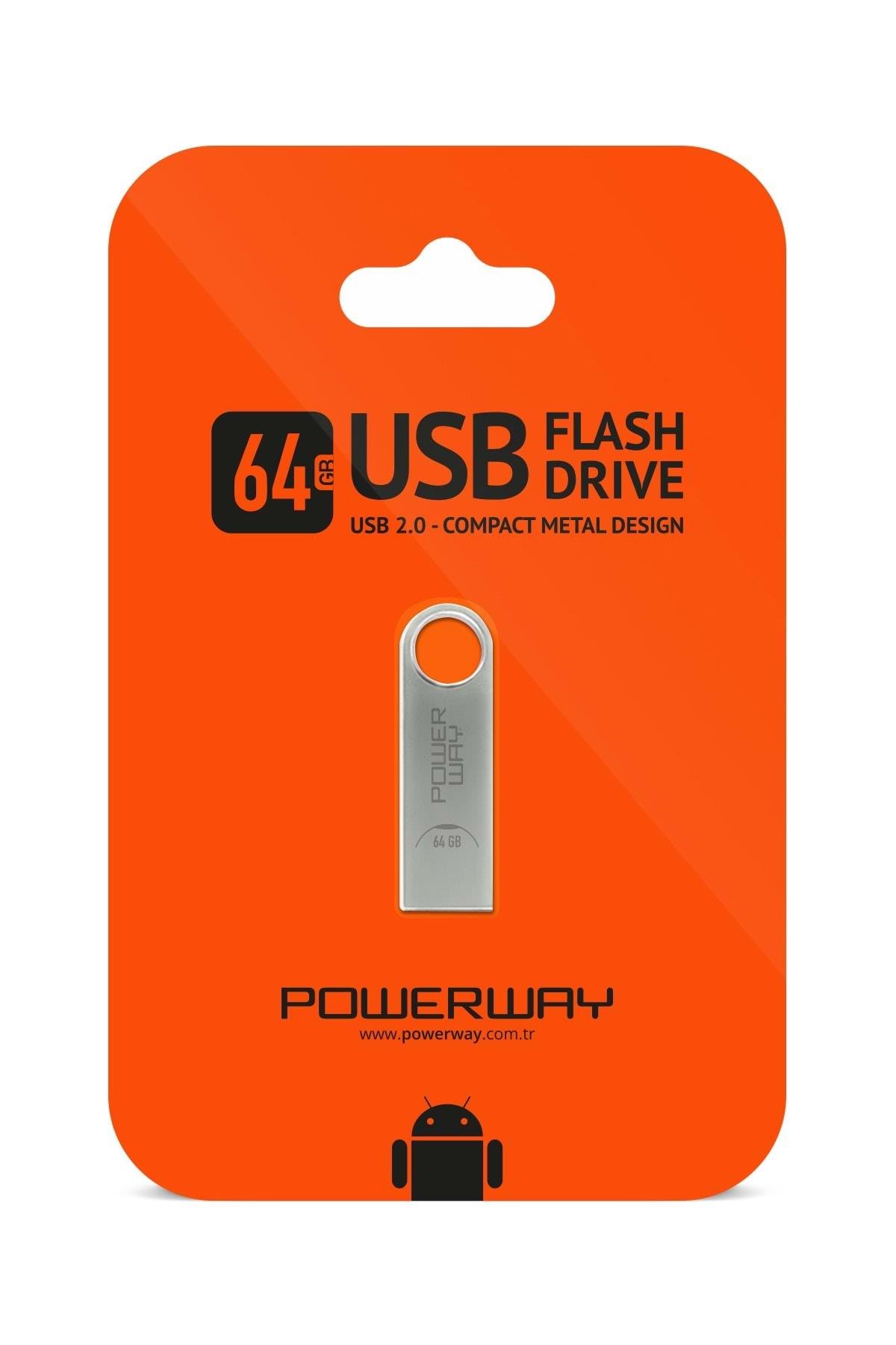 Powerway 64 Gb Metal Flash Bellek Metal Tasarım Usb Bellek The Latest Tecnology Chipset Data Traveler