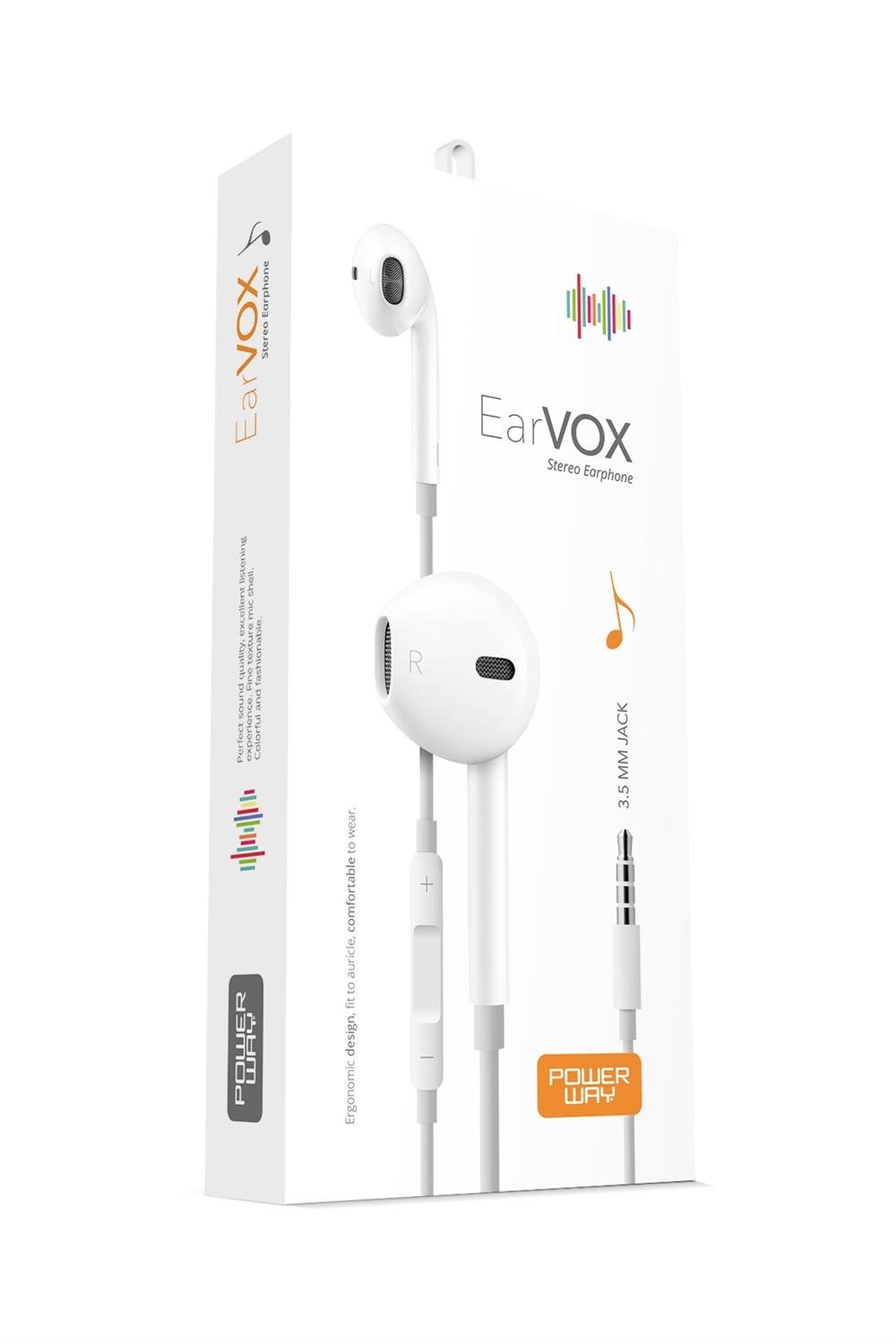 Powerway EarVox İPhone 3.5 mm Jack Girişli Mikrofonlu Kablolu Kulaklık