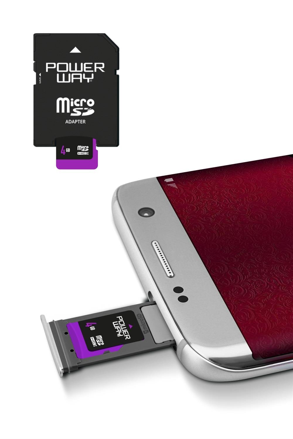 Powerway 4 GB Micro SD Hafıza Kartı Class 10 Adaptör Dahil